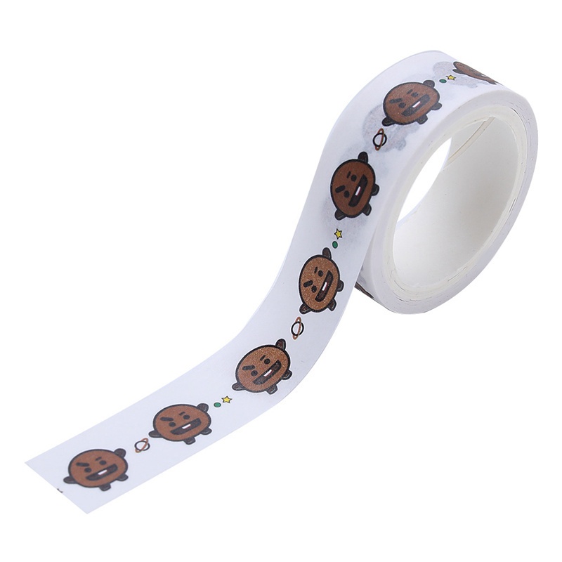 Cuộn băng keo washi 2CM*10M in hình nhóm nhạc BTS TWICE WANNA ONE EXO BLACKPINK SEVENTEEN
