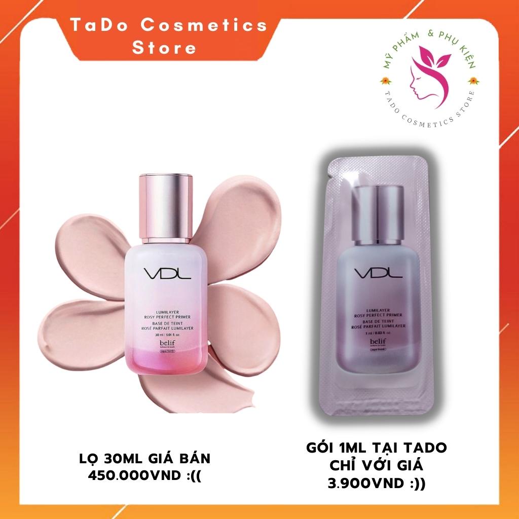 Kem lót trang điểm nâng tone  VDL Lumilayer Rosy 1ML dưỡng trắng , chống nắng SPF 50+ PA+++ giúp da sáng mịn tự nhiên