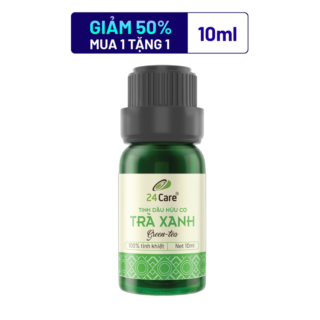 [MUA 1 TẶNG 1] Tinh dầu trà xanh 24Care- nguồn gốc tự nhiên khử mùi, ngừa mụn, dưỡng tóc 10ml