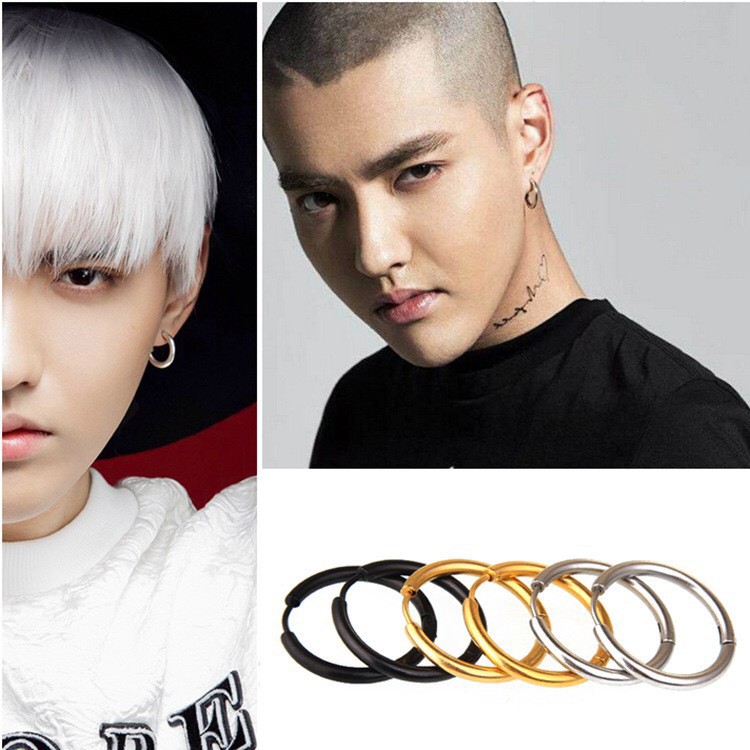 Khuyên Tai Tròn G-Dragon Unisex, Khuyên Tai BTS [TS000278]