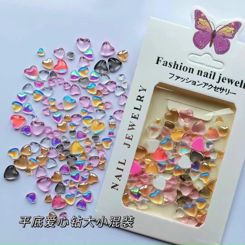 Charm gấu, nơ, bướm, nơ đá trang trí móng, phụ kiện nail