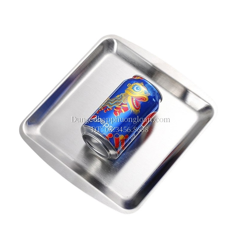 Đĩa Inox Hàn Quốc, khay Inox Hàn Quốc hình chữ nhật, inox 201 với 3 size 11x23.5cm, 14.5x23.5cm và 21x23.5cm