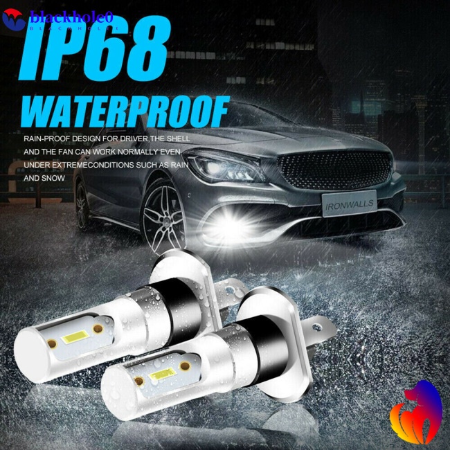 Bộ 2 Bóng Đèn Pha Led H1 6000k Siêu Trắng 55w 8000lm Chống Thấm Nước Ip68 Chuyên Dụng Cho Xe Hơi