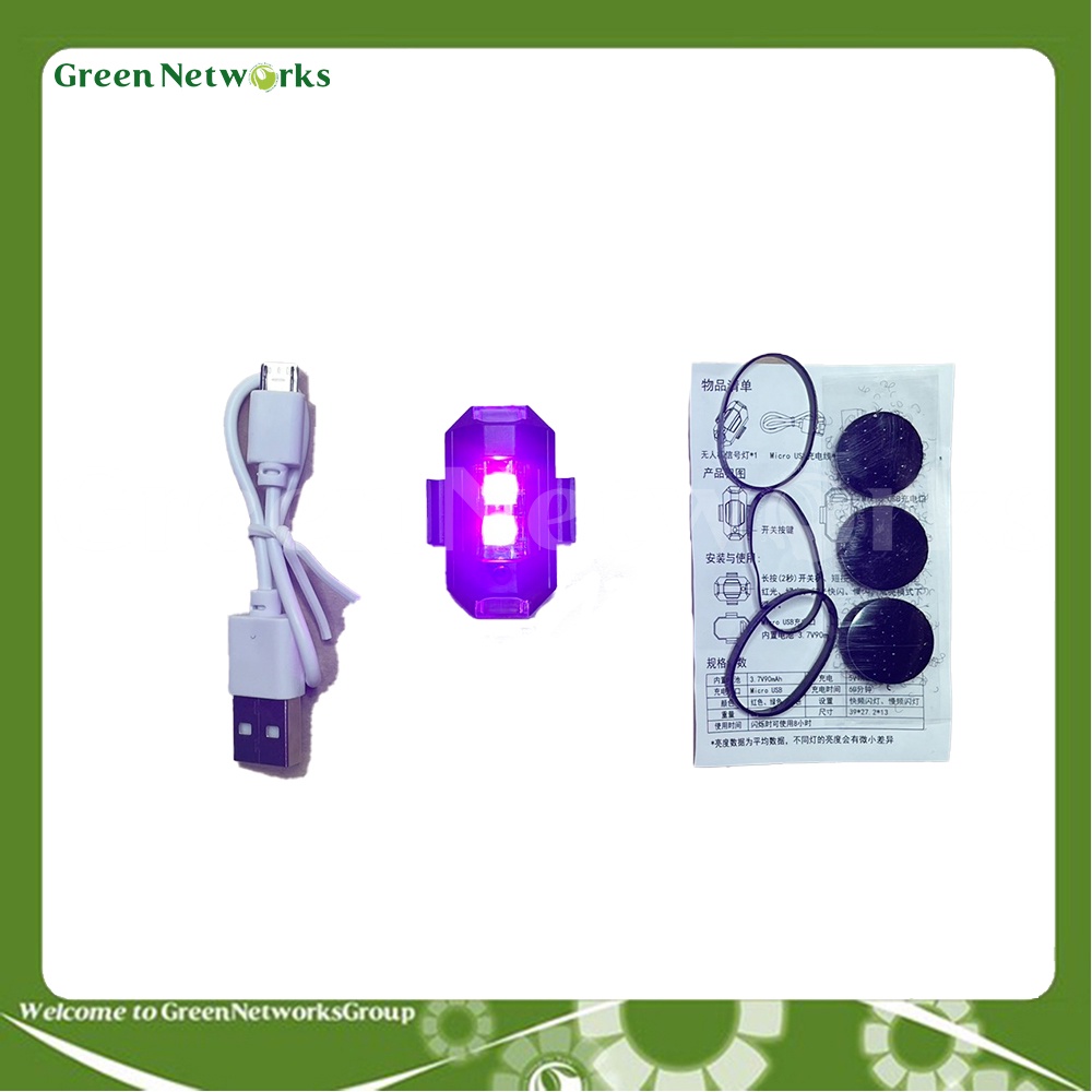 Đèn led  cảnh báo đuôi xe nhấp nháy 7 màu sạc bằng cổng Type-C có nhiều chế độ khác nhau – GreenNetWorks