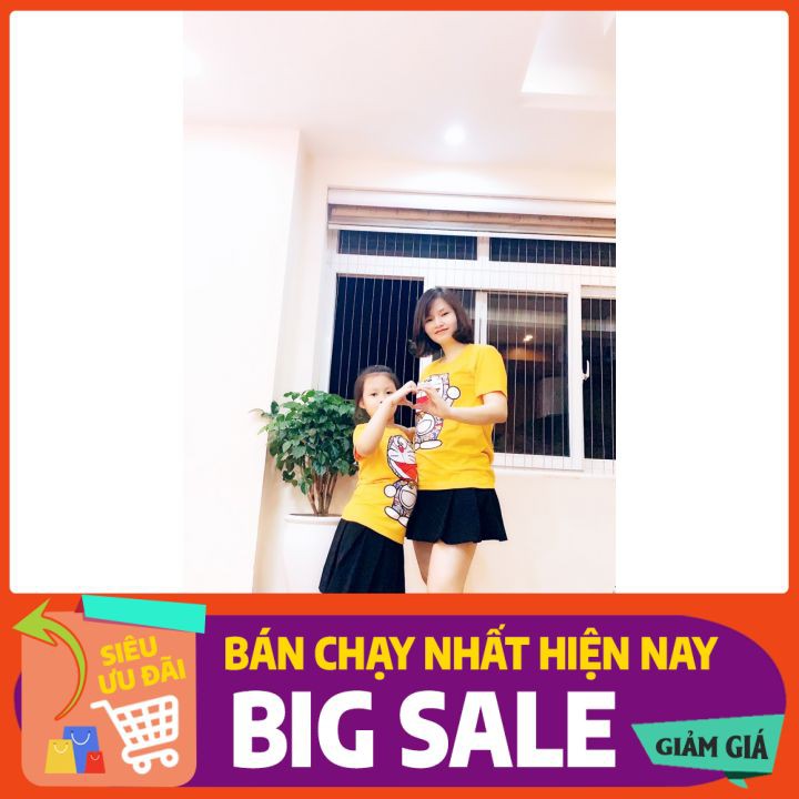 ⚡⚡XẢ KHO Áo thun gia đình ĐOREMON⚡💓FREESHIP⚡💓, Áo Form Rộng in hình cao su non, cam kết trả hàng nếu bong hình