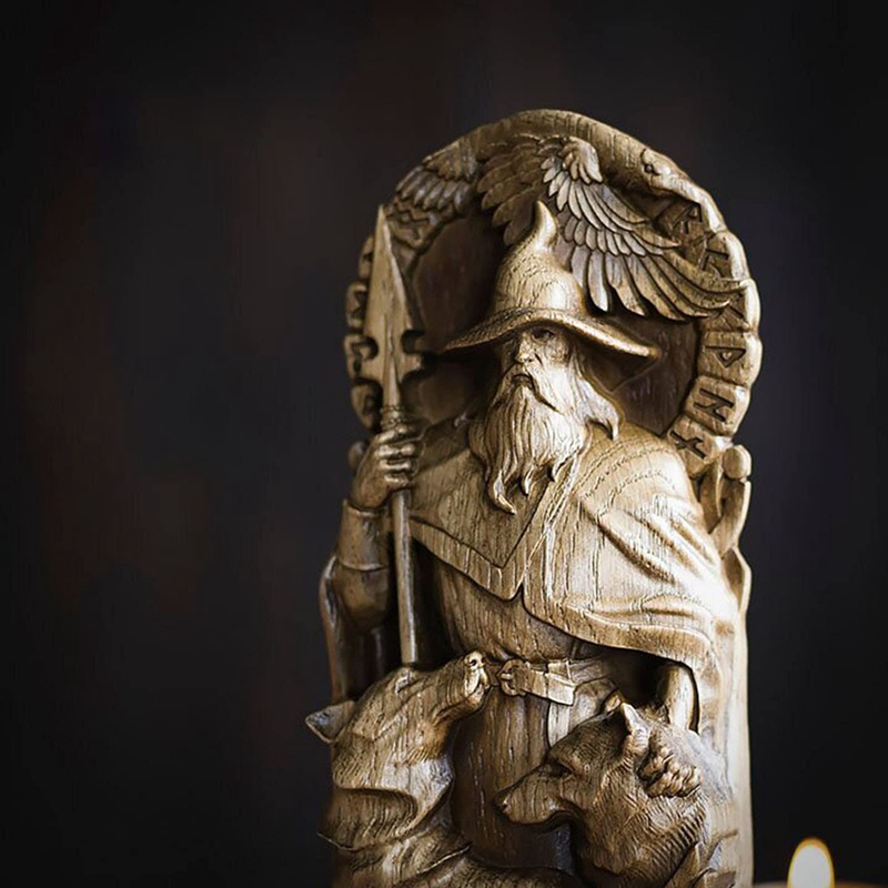 Mô Hình Tượng Thần Norse Gods Bằng Nhựa Resin Trang Trí Nhà Cửa