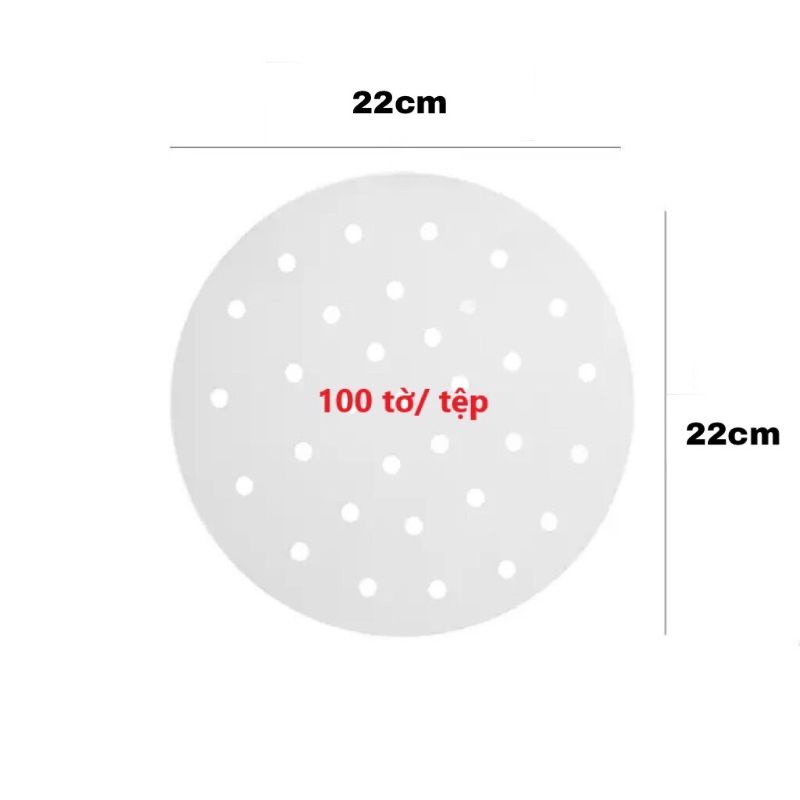 Set 100 tờ giấy nến lót nồi chiên không dầu, giấy nến làm bánh