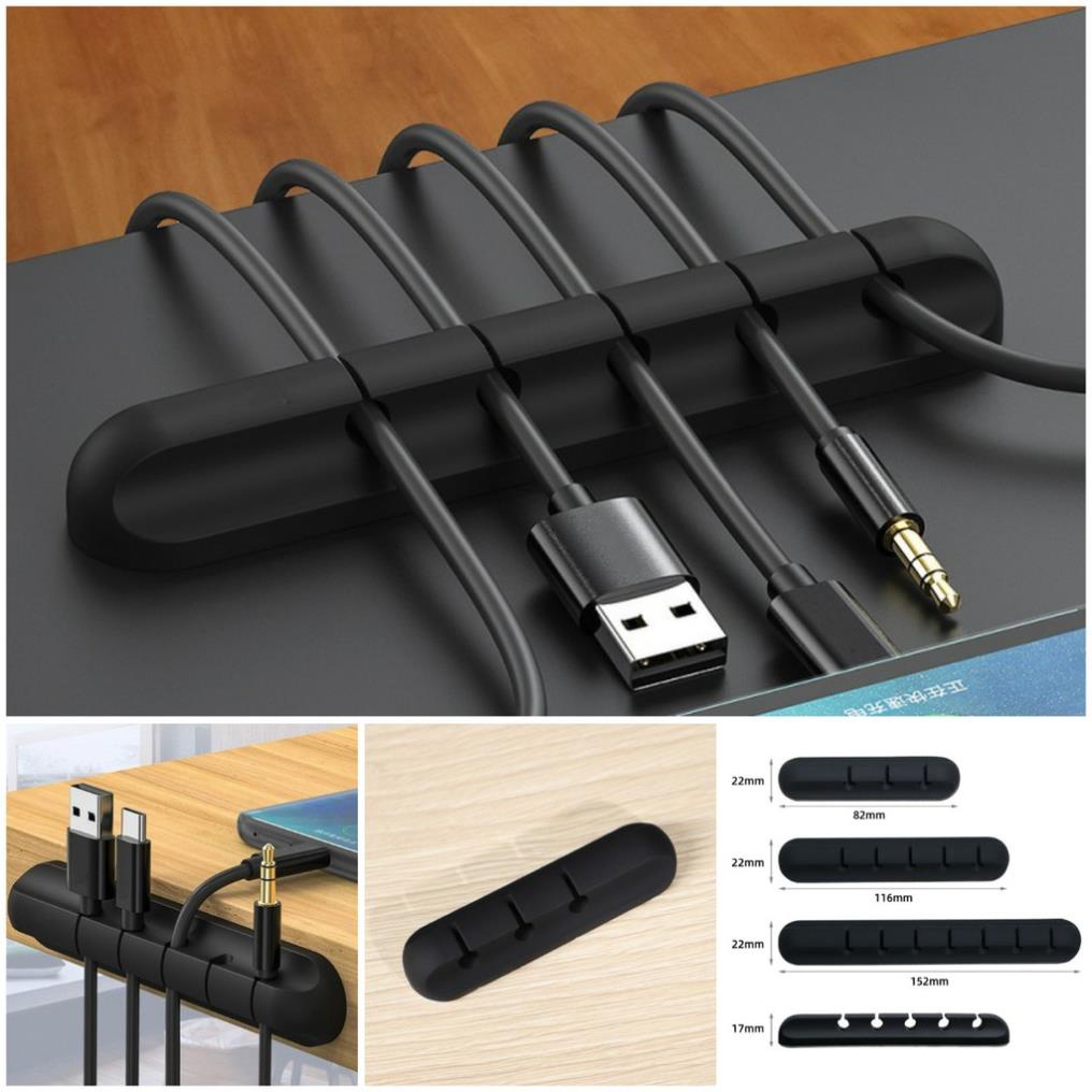 Giá cố định làm gọn chống rối dây cáp sạc, tai nghe, sạc pin dự phòng, dây chuột, dây bàn phím SAN7