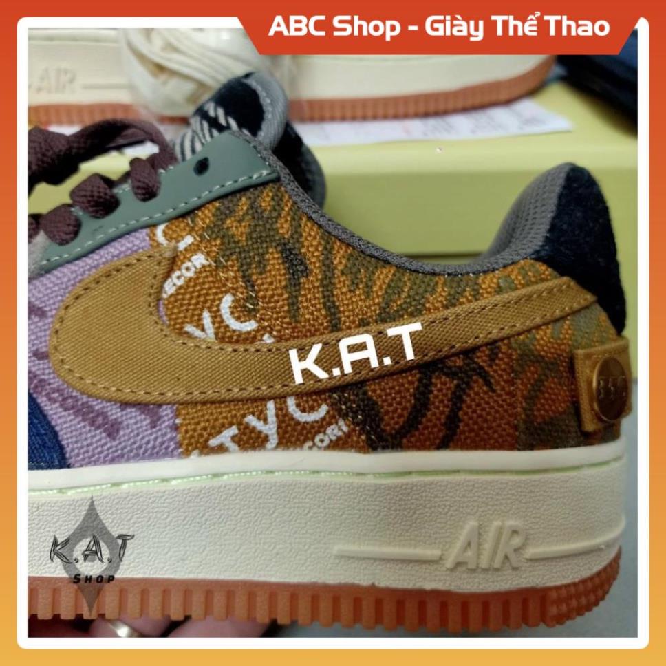 [FreeShip+ Hàng Xịn Sò] Giày Air force nâu thấp, Giầy Sneaker Nam Nữ AF1 Travis Scott Cactus Full Details