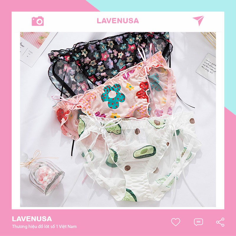 Quần lót ren quả bơ chất liệu cao cấp đáng yêu dễ thương QL80