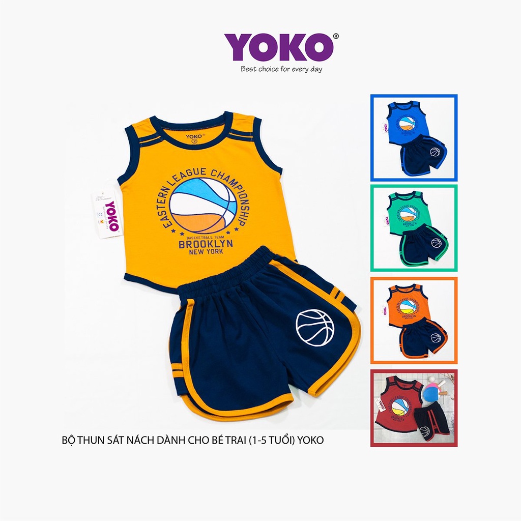 Bộ Quần Áo Thun Sát Nách Cho Bé Trai (6-9 Tuổi) YOKO KID’S FASHION 20149T