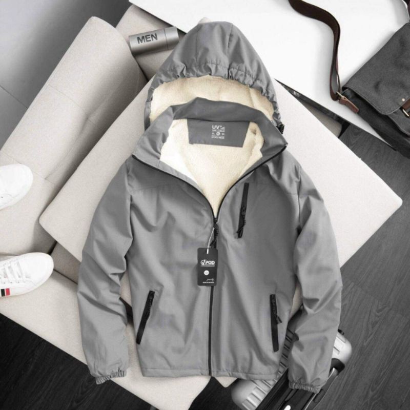 Áo Khoác Dù Nam Nữ unisex Lót Lông Cừu Hàng VNXK Cao Cấp 2 Lớp Chất Đẹp, Dày Dặn, Cực Ấm,Chống Nước Tốt