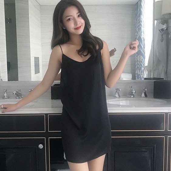 Váy ngủ bigsize hai dây sexy satin lụa🔥Freeship 50k 🔥 hở lưng siêu gợi cảm 3Size MLXL 65kg Đồ ngủ lụa cao cấp | BigBuy360 - bigbuy360.vn