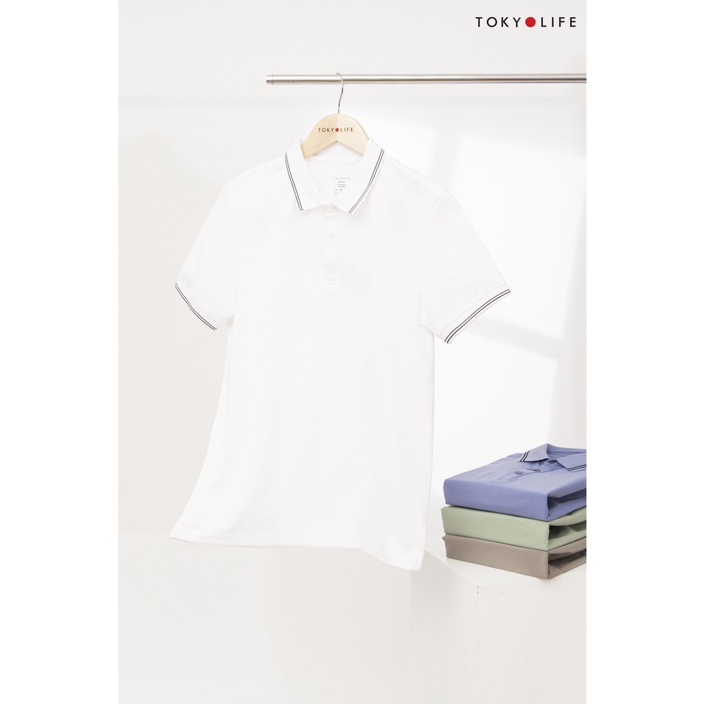 Áo Polo Nam Cotton Cao Cấp, Basic Sang Trọng Lịch Lãm dáng suông TOKYOLIFE I7POL803I