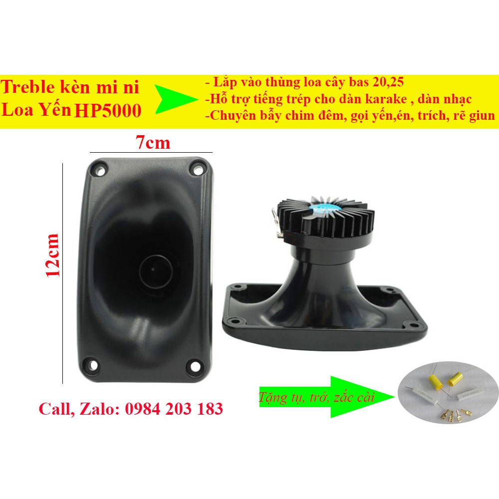 Loa yến Treble kèn mini HP5000-{1ĐÔI} Loa đánh chim đêm, gọi yến, Treble kèn karaoke, nghe nhạc