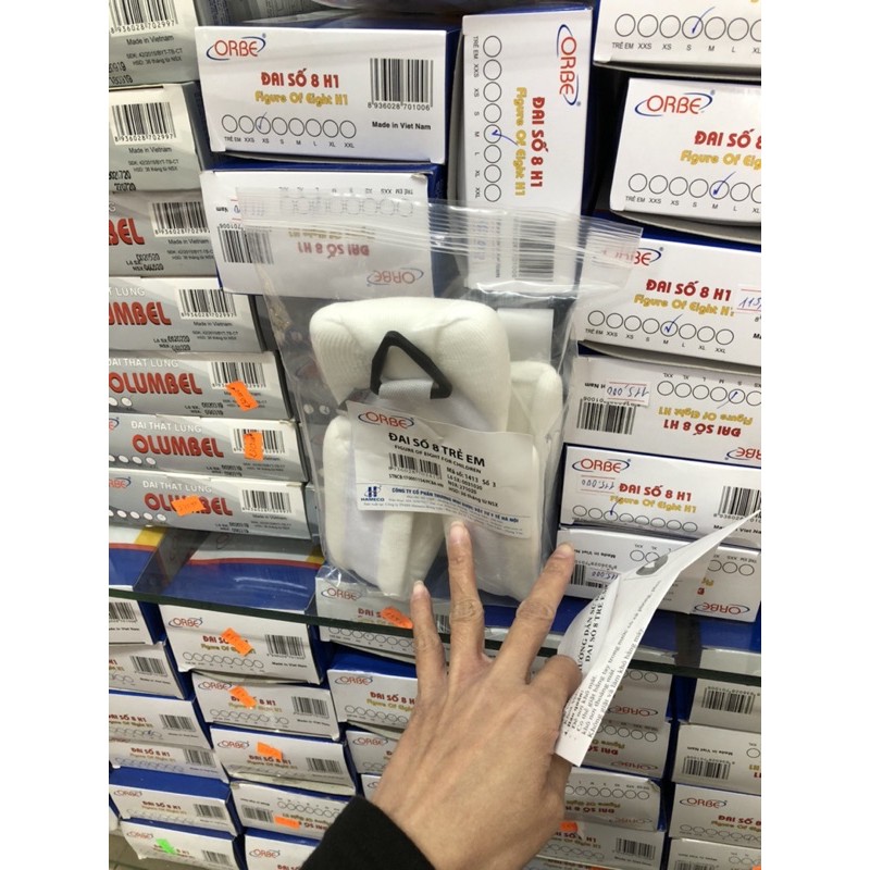 ❤ Đai số 8 (Đai xương đòn) trẻ em orbe, đai xương đòn bả vai trẻ em Orbe các số, đai xương đòn size nhỏ cho bé Orbe