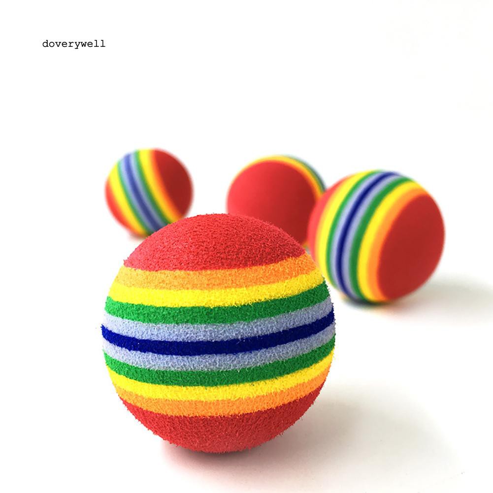 Quả bóng đồ chơi màu cầu vồng ngộ nghĩnh cho thú cưng