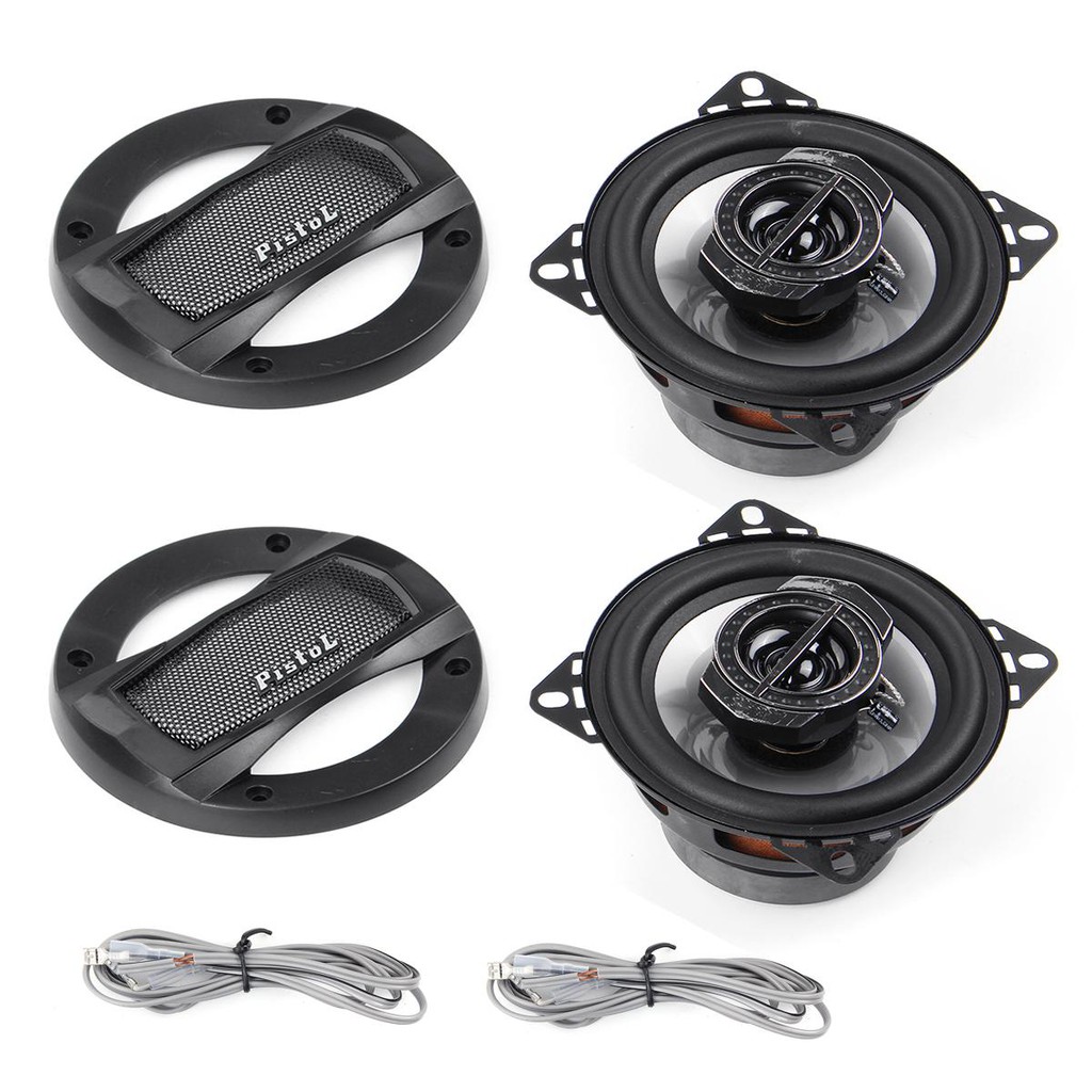Bộ 2 Loa Cánh Cửa Công Suất 300W Cho Ô Tô Xe Hơi - Loa Đồng Trục 4inch/ 10cm  2 Đường Tiếng Riêng Biệt