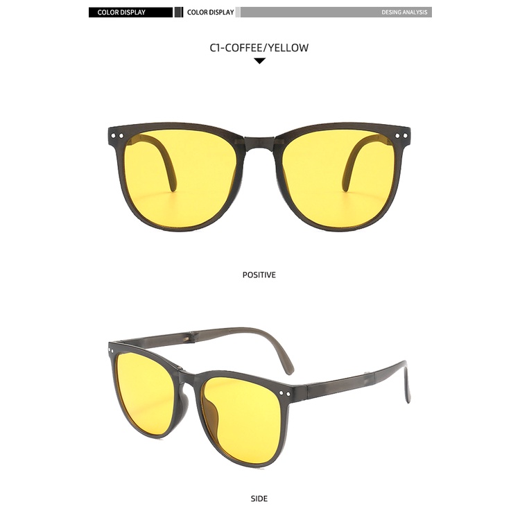 Kính mát có thể gấp gọn phong cách thời trang sành điện cho nam và nữ 2021