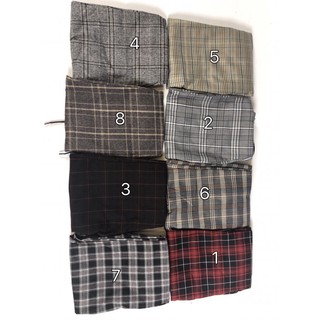 Quần baggy vải caro