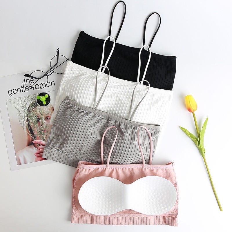 Áo Croptop Gân Tăm Ôm Ngực Phong Cách Hàn Quốc | BigBuy360 - bigbuy360.vn