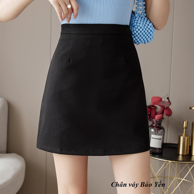 Chân váy chữ A ngắn có cạp kèm quần chống lộ - M30B
