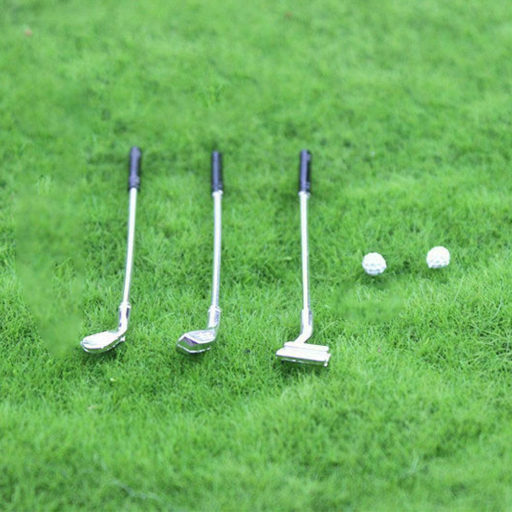 Mới Túi Đựng Gậy Đánh Golf Mini 1: 12 Kèm 3 Gậy Đồ Chơi Cổ Điển Dành Cho Nhà Búp Bê D8N8