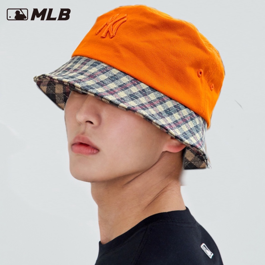 Nón bucket NY MLB Yankee NY012 cực đẹp, chất vải cotton thổ cẩm Hàn Quốc cao cấp màu đen trắng logo in thêu