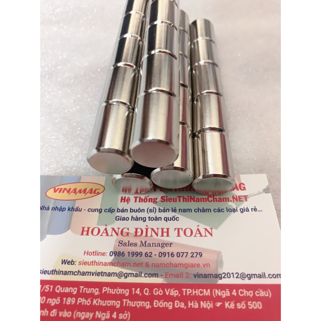 Nam châm hình trụ 15x20mm N52