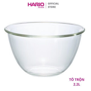 Tô trộn thủy tinh chịu nhiệt HARIO sâu lòng 2.2L (Ø21cm, dùng được lò nướng), trộn salad, làm bánh MXP-2200