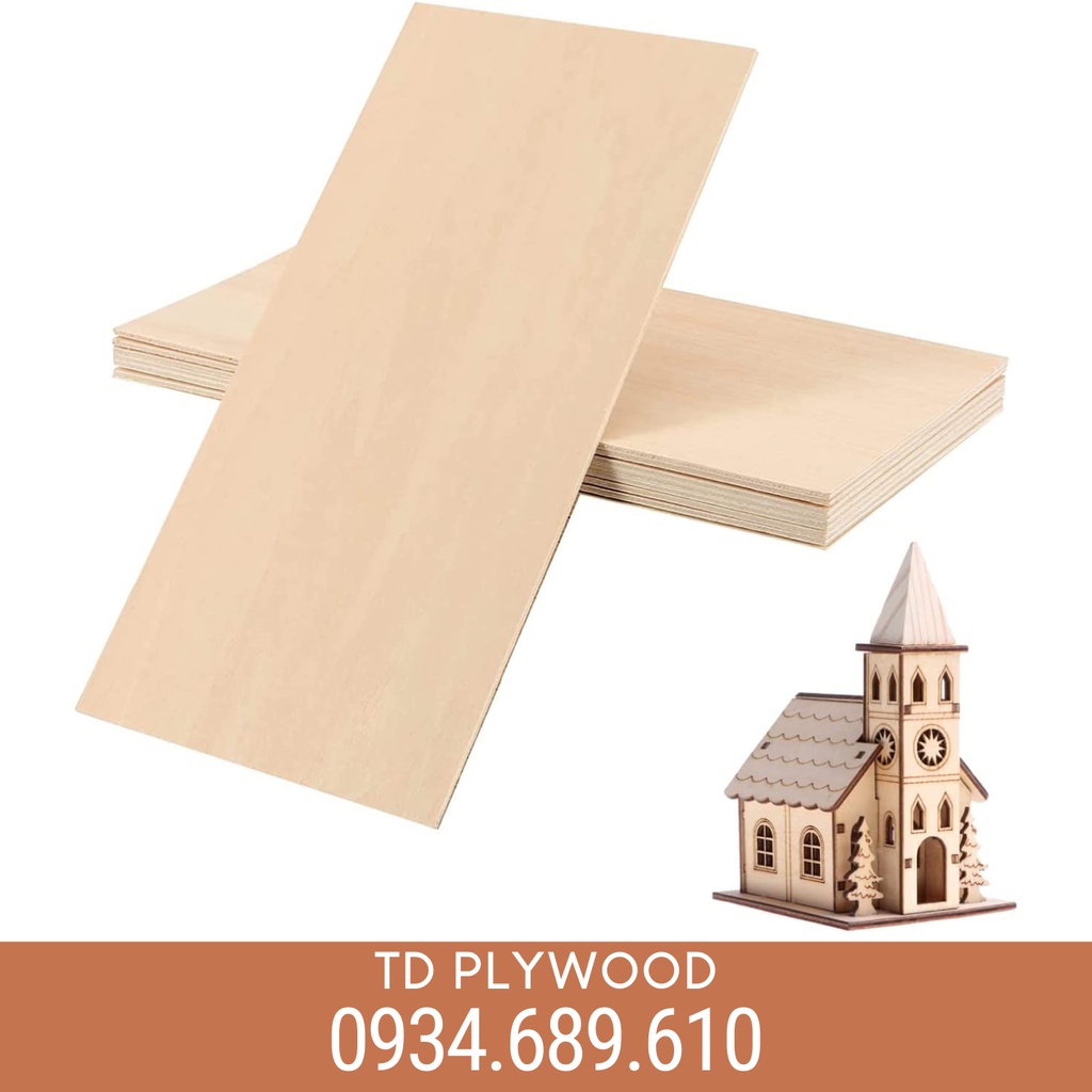Gỗ Ép Nhập Khẩu Plywood - Tấm Ván Gỗ Dán - Tấm Ván Ep Cắt Khắc Laser Cnc Đẹp Dùng Làm Mô Hình Gỗ 3D