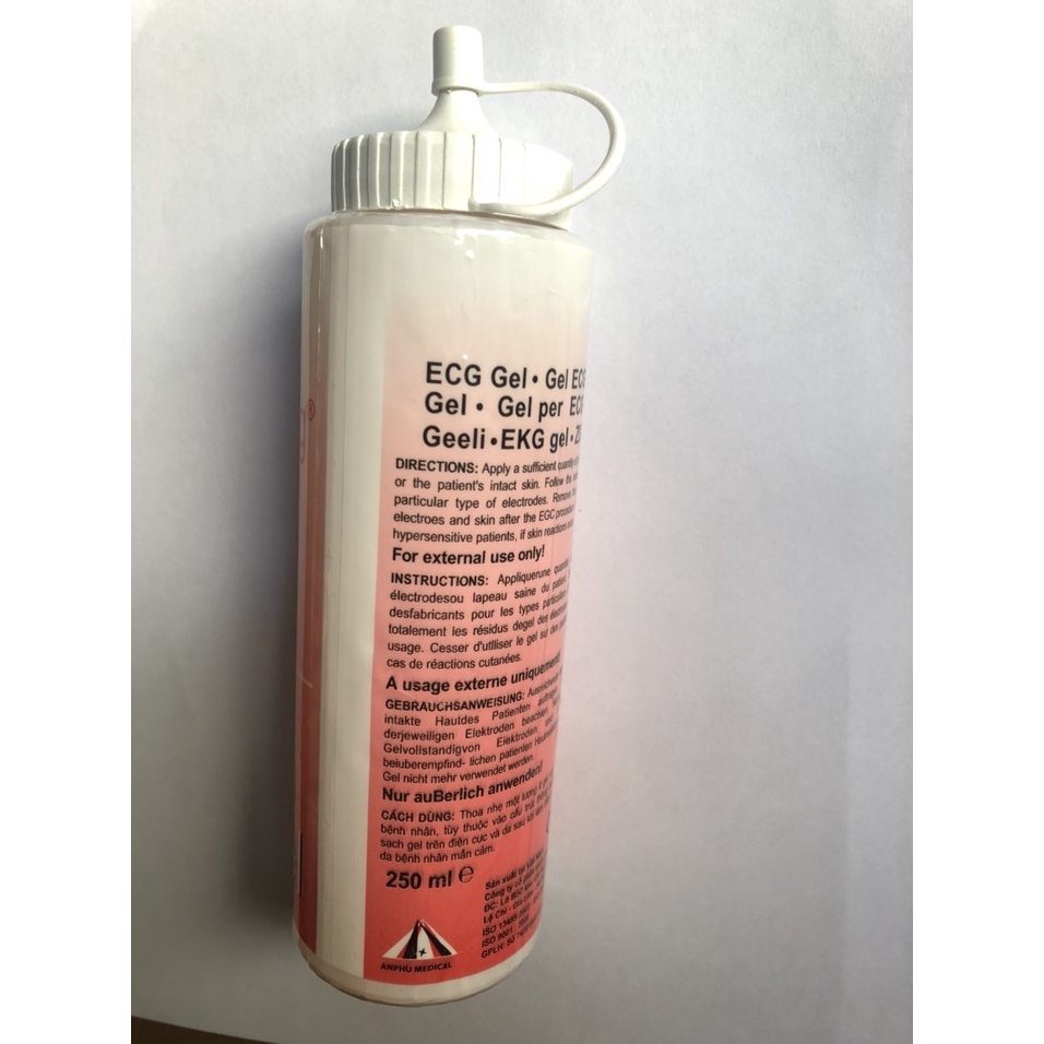 Combo 2 chai gel lạnh triệt lông, gel siêu âm, gel điện tim chai 250ml