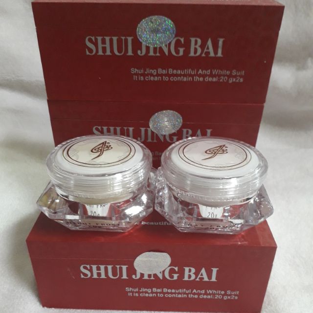 Bộ kem làm sạch nám, tàn nhang, dưỡng trắng da bạch thủy tinh (shu jing bai) chính hãng