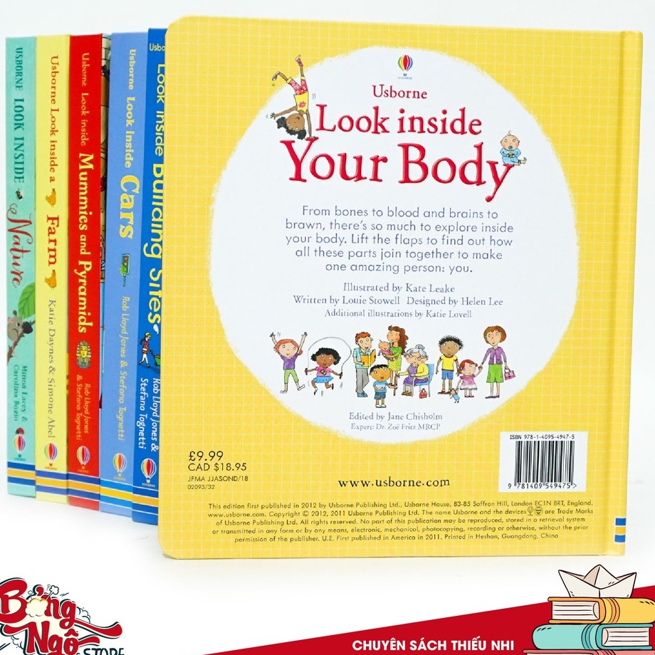 Sách lật mở Usborne Look Inside Your Body tìm hiểu cơ thể con người