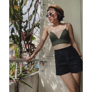Quần Short - Linen - Cia Short - Đen - PHUTA