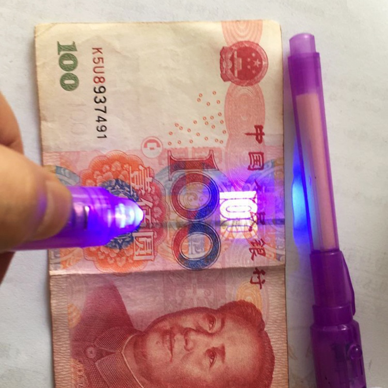 Bút Mực Gián Điệp Có Đèn UV Chạy Pin Cho Trẻ Em