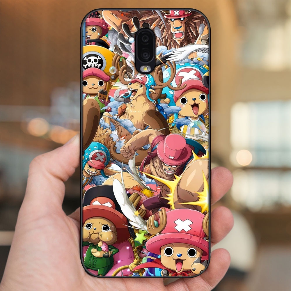 Ốp lưng Samsung J7 Plus viền đen in hình Chopper One Piece Đảo Hải Tặc