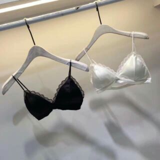 xả kho áo bra phi bóng satin ren đệm mỏng hàng free size áo lót nữ