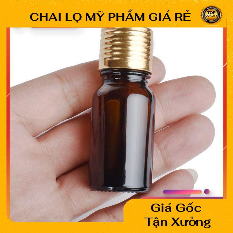 Lọ Chiết Serum ❤ RẺ VÔ ĐỊCH ❤ Lọ đựng tinh dầu nắp vặn vàng 5ml,10ml chiết serum , phụ kiện du lịch