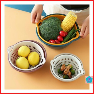 Bộ rổ nhựa kèm chậu set 6 món 3 size