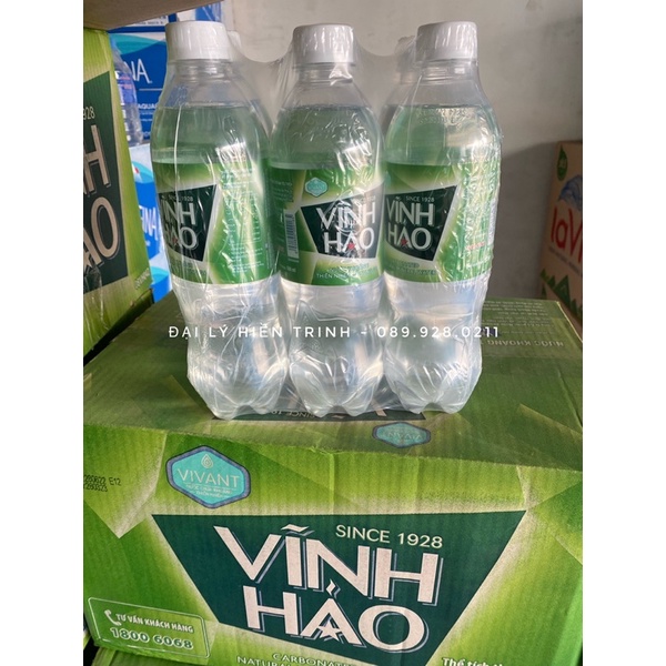 Lốc 6 Chai Nước Khoáng Vĩnh Hảo Có Ga 500ml