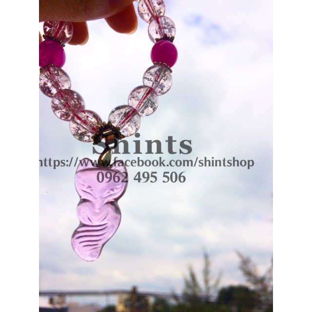 Vòng tay bà hồ ly hồng bông tuyết - 180k