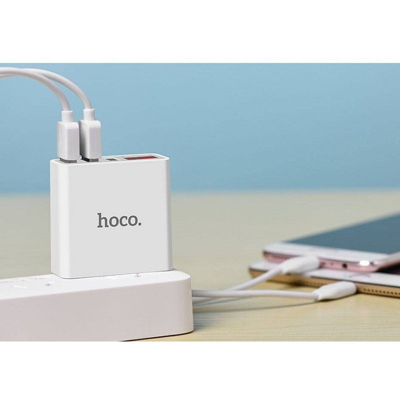 [CHÍNH HÃNG] HOCO - Cóc Sạc 3 cổng USB C15 - bảo hành 1 đổi 1