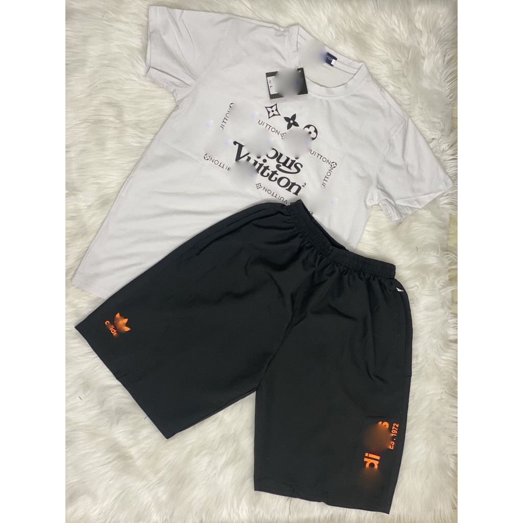 Bộ Quần Áo Nam cotton Combo gồm 1 áo thun kiểu 1 quần short | BigBuy360 - bigbuy360.vn