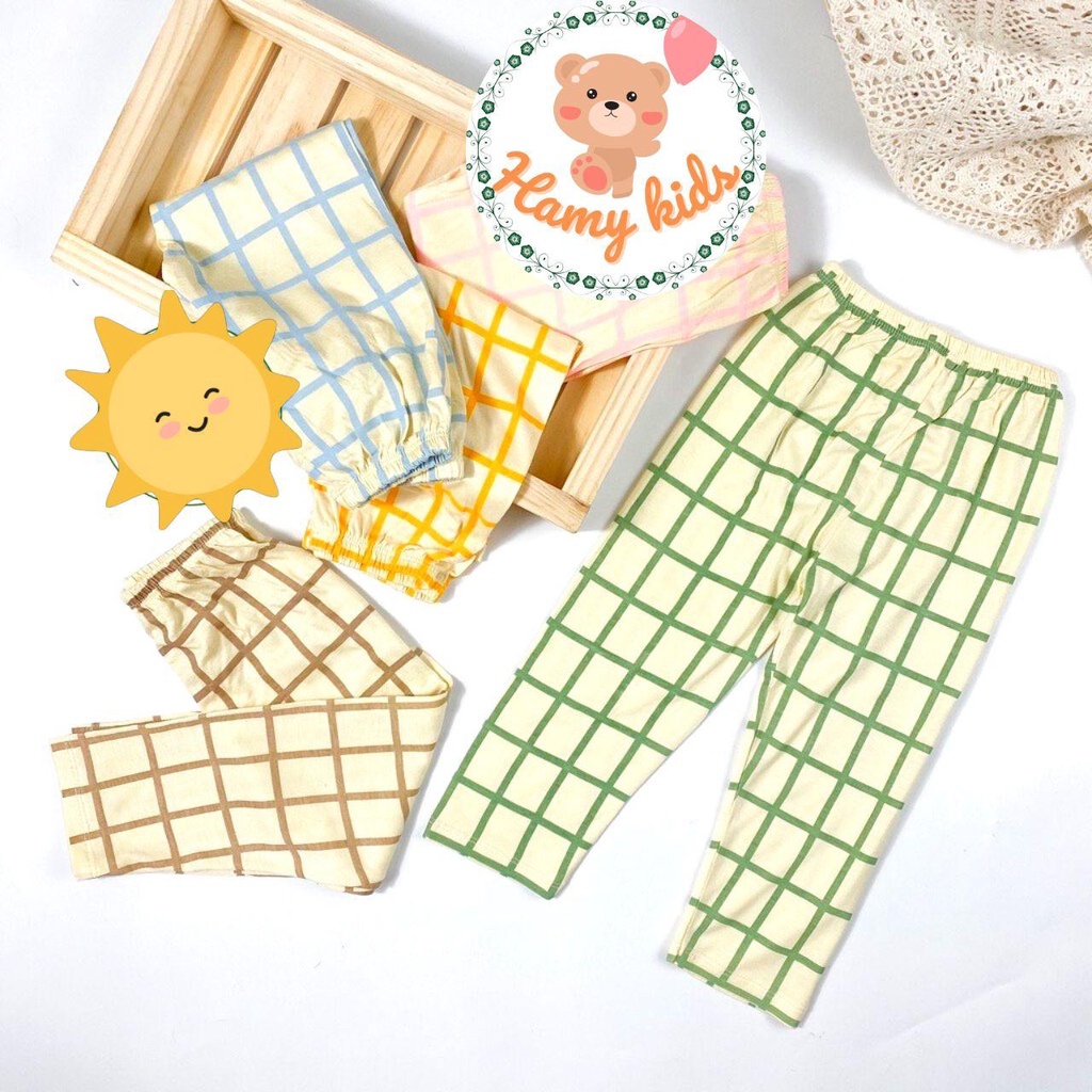 Bộ Dài Tay Bé Trai Bé Gái Minky Mom Chính Hãng Thun Lạnh Quần Caro Ap Hình Động Vật Trẻ em 0-5 Tuổi Dưới 20kg - Hamykids
