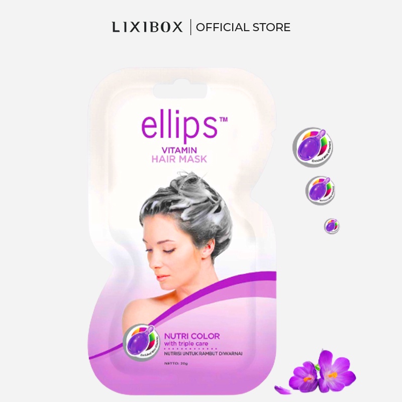 Set Kem Ủ Dưỡng Dành Cho Tóc Nhuộm Ellips Triple Care 20Gx4