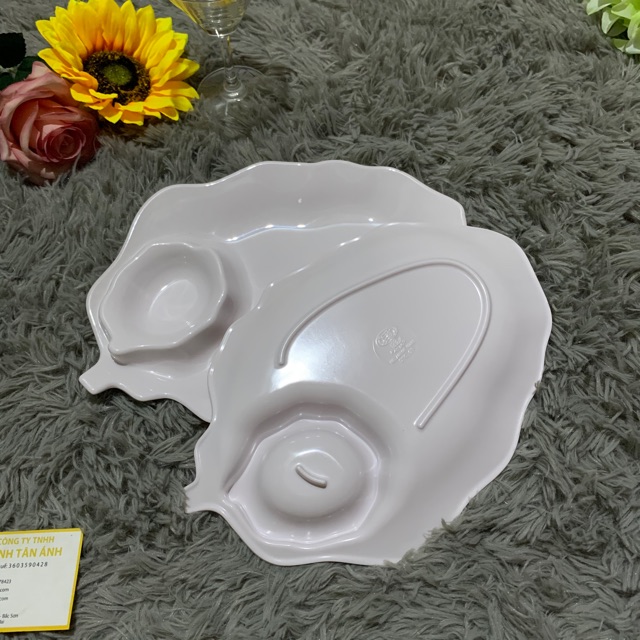 Dĩa nhựa fataco đĩa hình chiếc lá DTC07