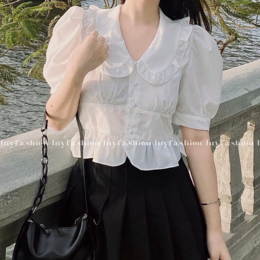 Sơ mi nữ cổ bèo tiêu thư siêu xinh nhà Inyfa | BigBuy360 - bigbuy360.vn