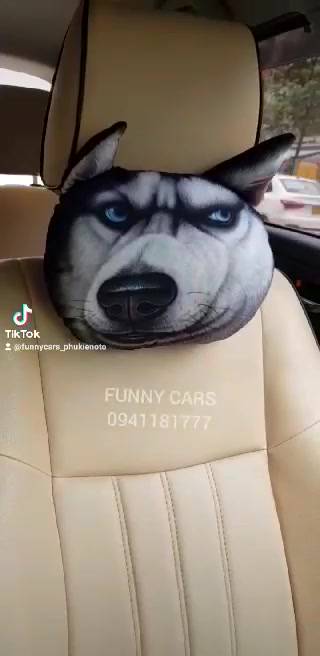 Gối tựa đầu ô tô 3D hình chó, mèo, hổ cực ngầu | BigBuy360 - bigbuy360.vn