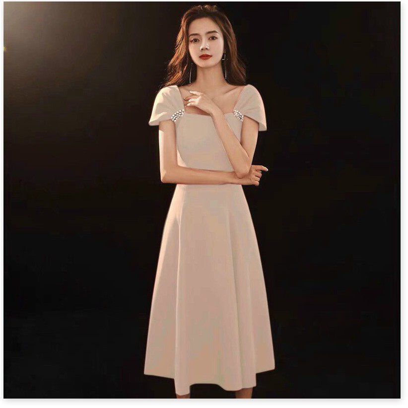 ĐẦM UMI ĐÍNH NGỌC DÁNG SUÔNG MỚI NHẤT NĂM 2021 TRANG NEMO 36 FASHION